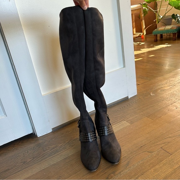Michael Kors Thigh High Riding Boot with Strap